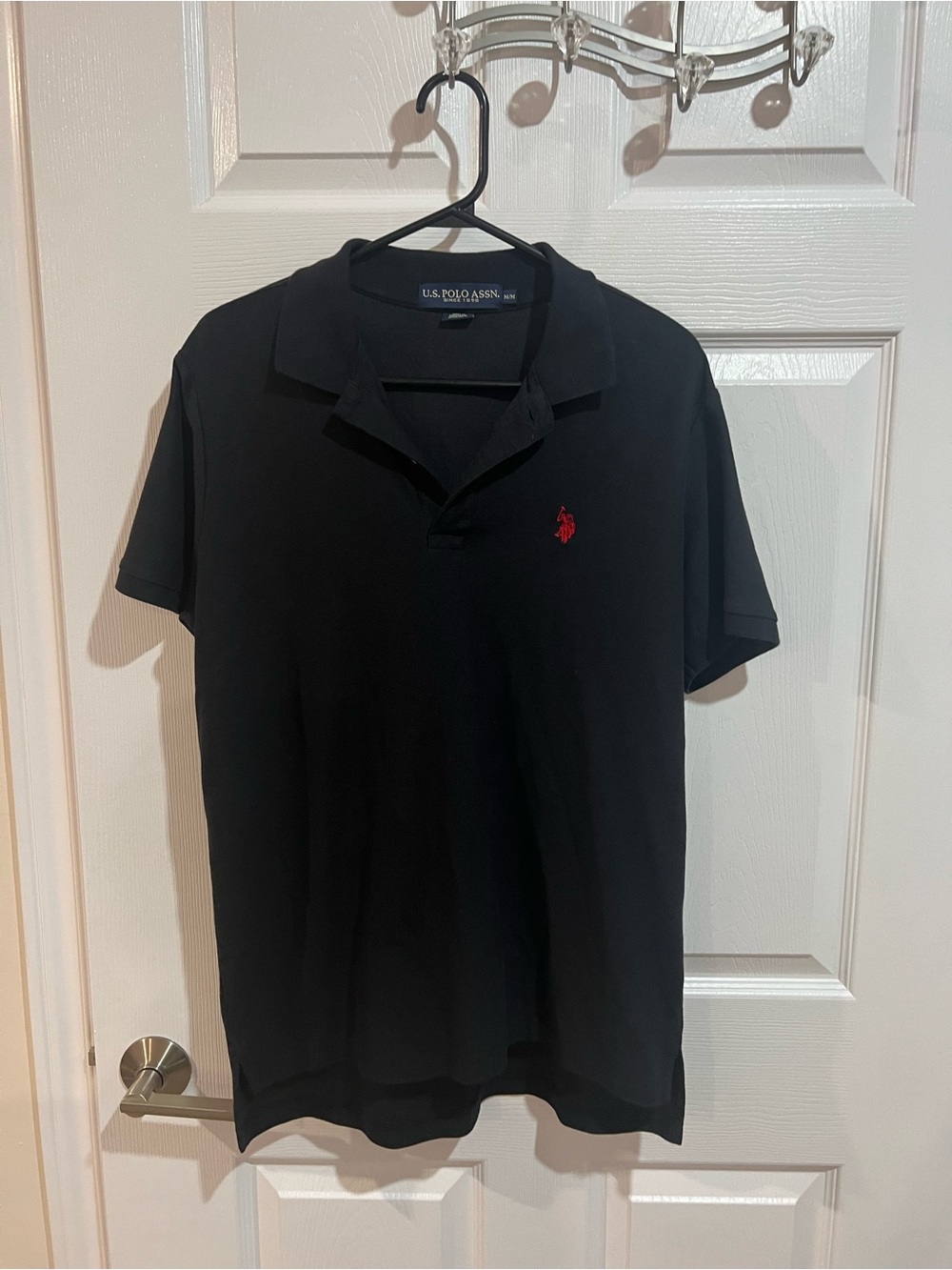 U.S. Polo Assn. Black Polo Shirt Men’s M Short Sleeve Golf Preppy